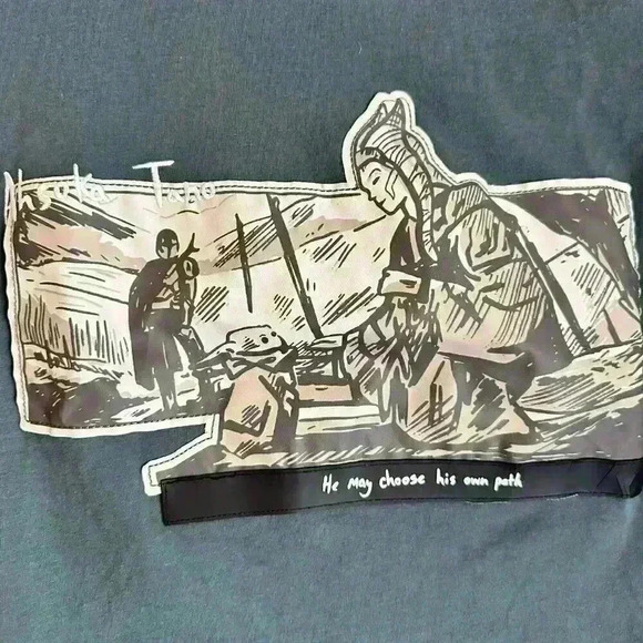 Star Wars Womens Sz 1X Gray Ahsoka Tano Grogu Disney Parks Concept - Picture 2 of 7